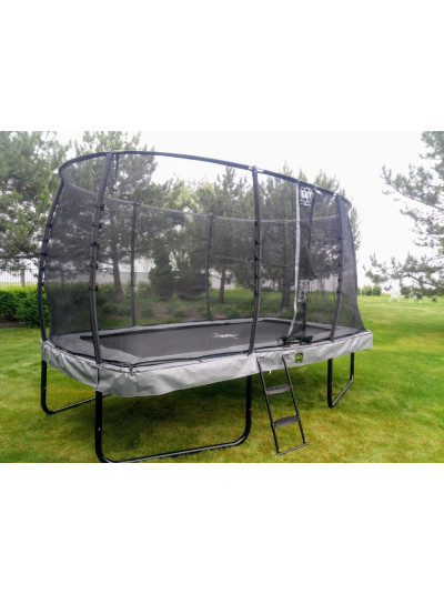 Батут EXIT Елегант Преміум 244х427 см сірий